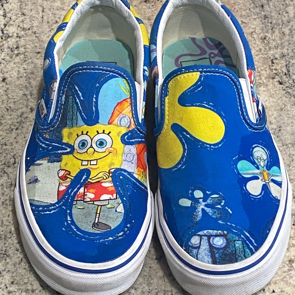 Spongebob SquarePants Vans Slip Ons